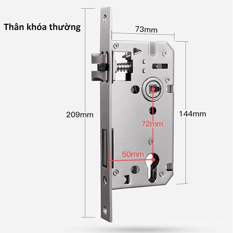 Khóa cửa phân thể màu be cao cấp GT873 15