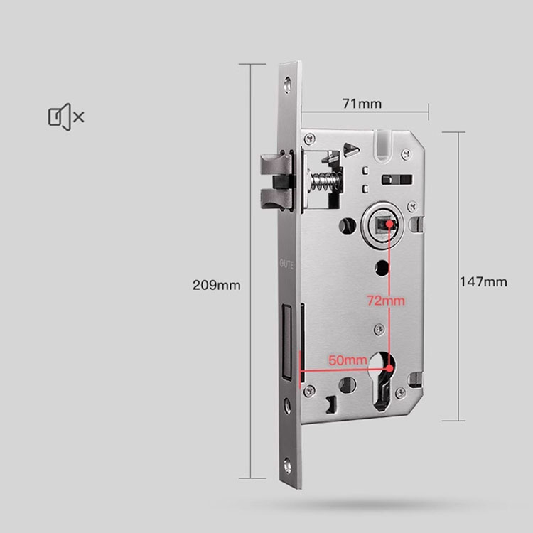 Khóa cửa phòng tay gạt sọc khía kiểu Ý GT057 11