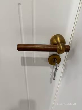 Khóa cửa tay gạt bằng gỗ decor không gian GT482 17