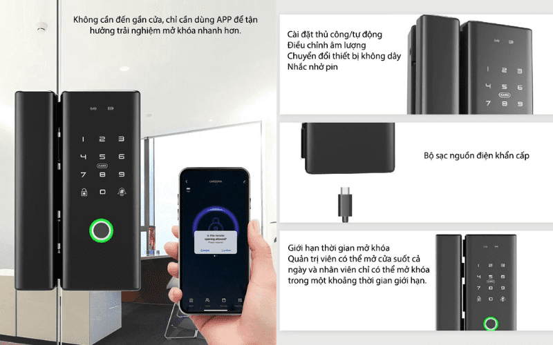 khóa cửa điều khiển từ xa bằng điện thoại