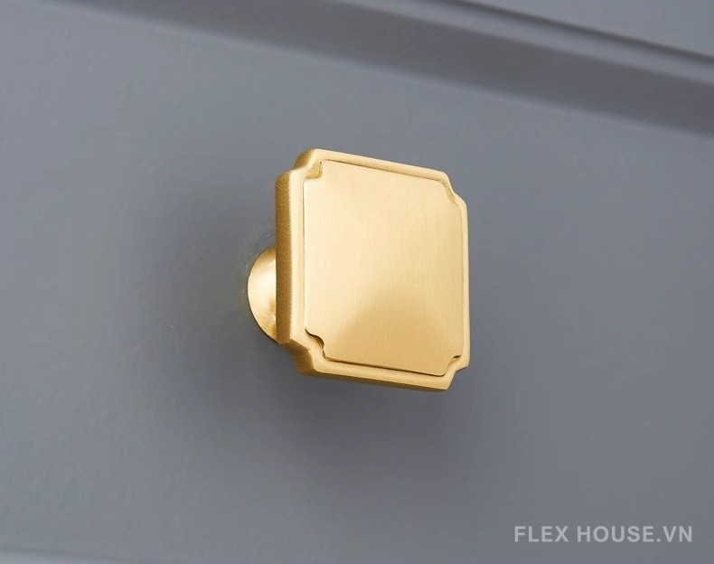 Núm tay nắm đồng thau decor cánh tủ PALO72 7