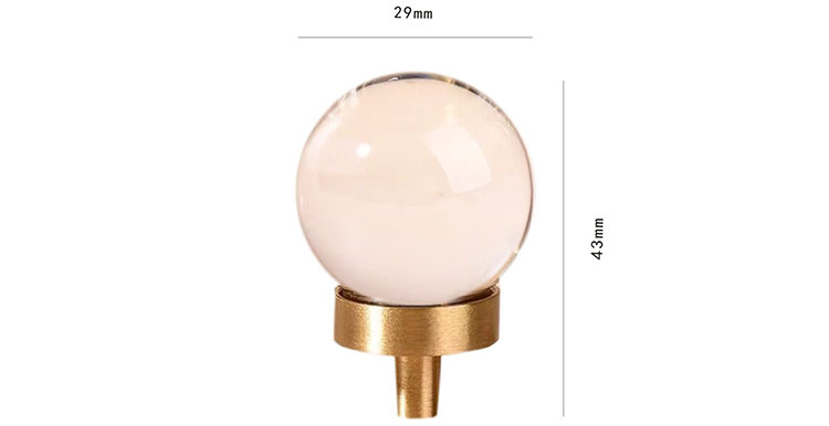 Núm tay nắm tủ quả cầu pha lê nhiều màu PJ257 8