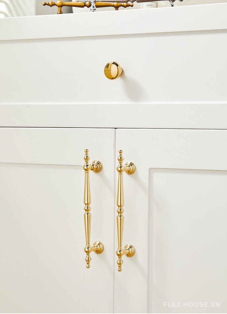 Tay nắm đồng kiểu Âu sang trọng decor kệ tủ PALO650 8
