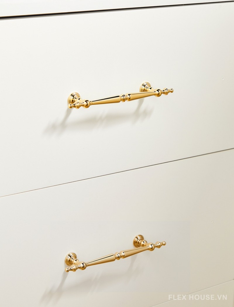 Tay nắm đồng kiểu Âu sang trọng decor kệ tủ PALO650 10