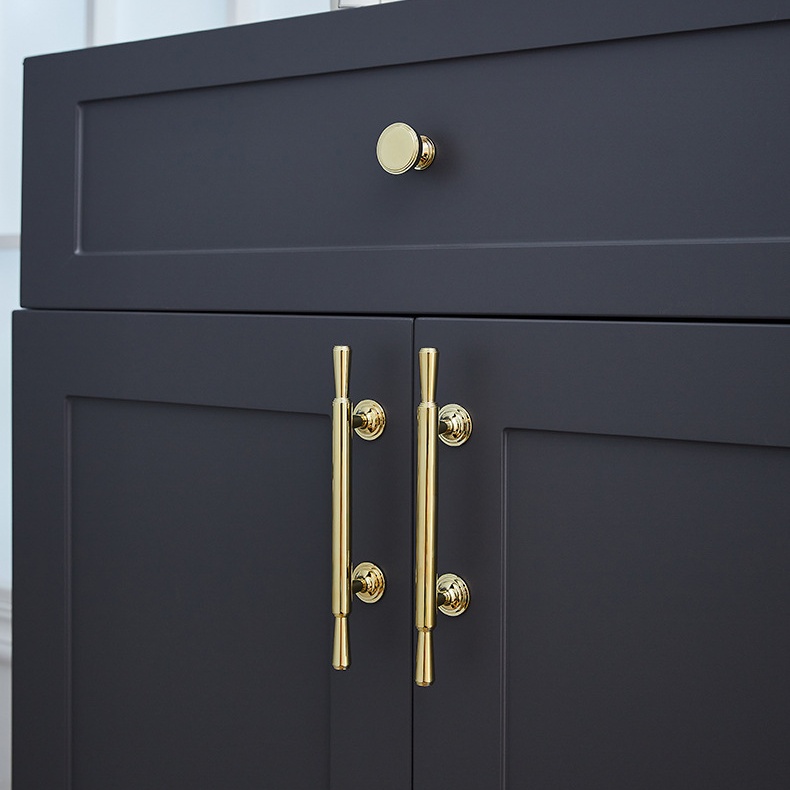 Tay nắm đồng thanh tròn decor kệ tủ kiểu Ý PALO103 6