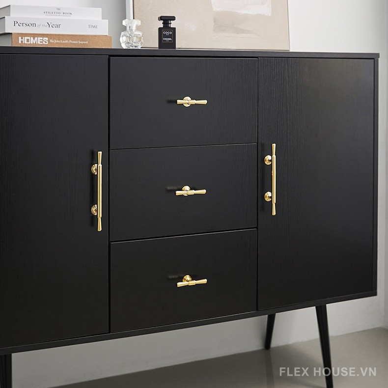Tay nắm đồng thanh tròn decor kệ tủ kiểu Ý PALO103 9