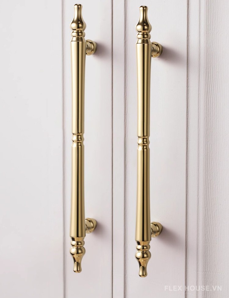 Tay nắm đồng thau decor kệ tủ kiểu Ý SD3666 11