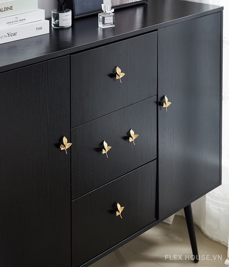Tay nắm tủ decor hình chiếc lá bằng đồng PALO3013 9