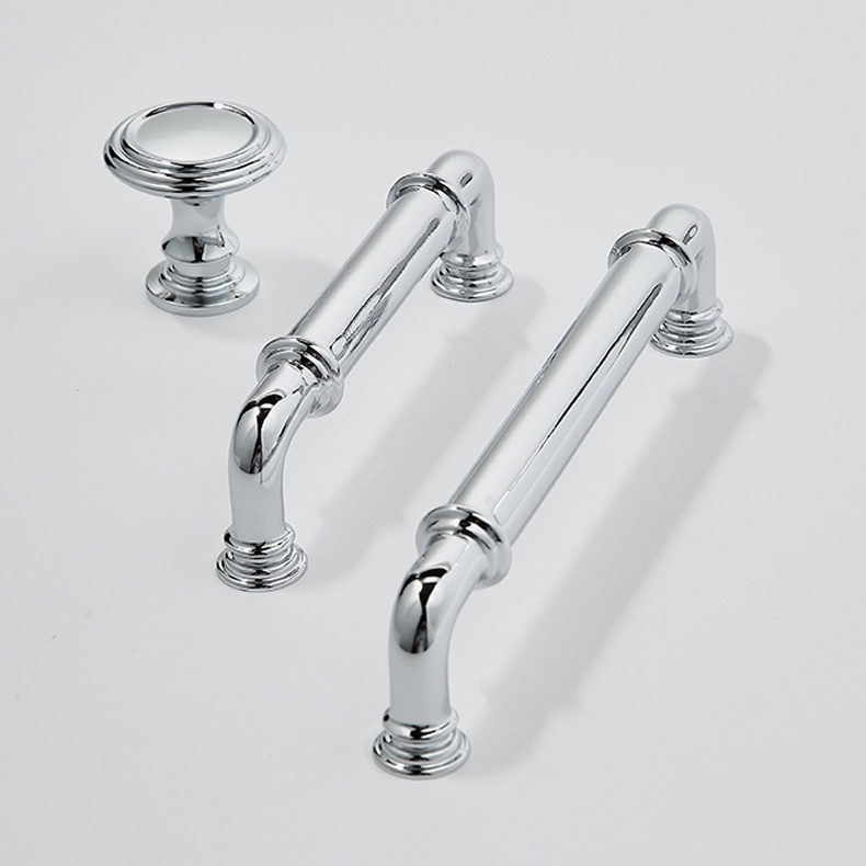 Tay nắm tủ đồng mạ chrome sáng bóng màu bạc PALO7395 9