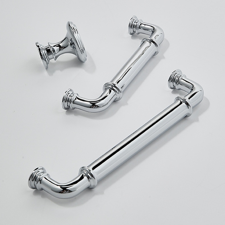 Tay nắm tủ đồng mạ chrome sáng bóng màu bạc PALO7395 5