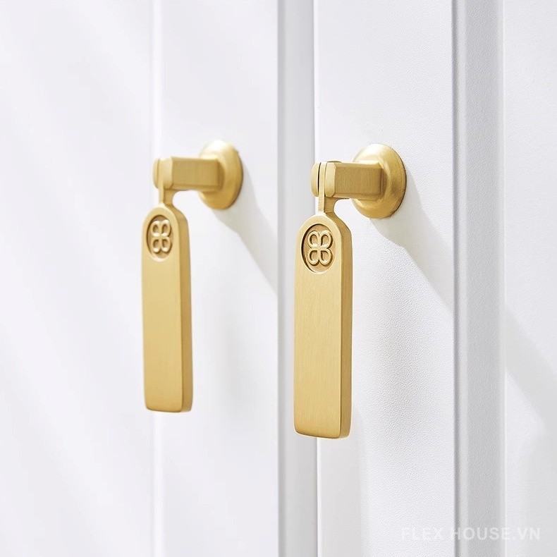 Tay nắm tủ đồng thau cao cấp đặc ruột PALO74 8