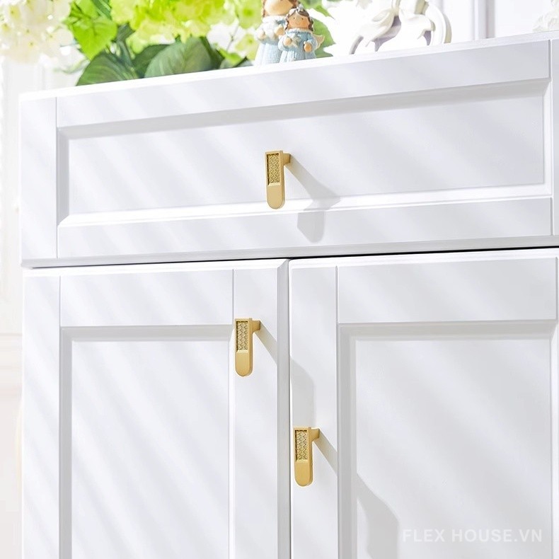 Tay nắm tủ đồng thau họa tiết Á Đông PALO75 14