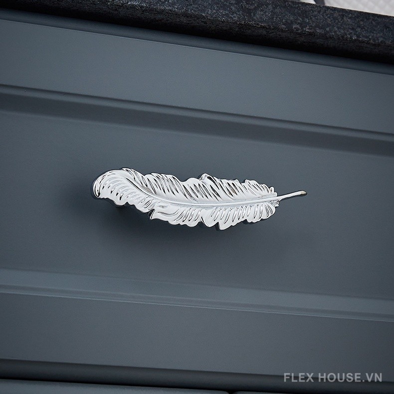 Tay nắm tủ hình lông vũ bằng đồng decor PALO917 9