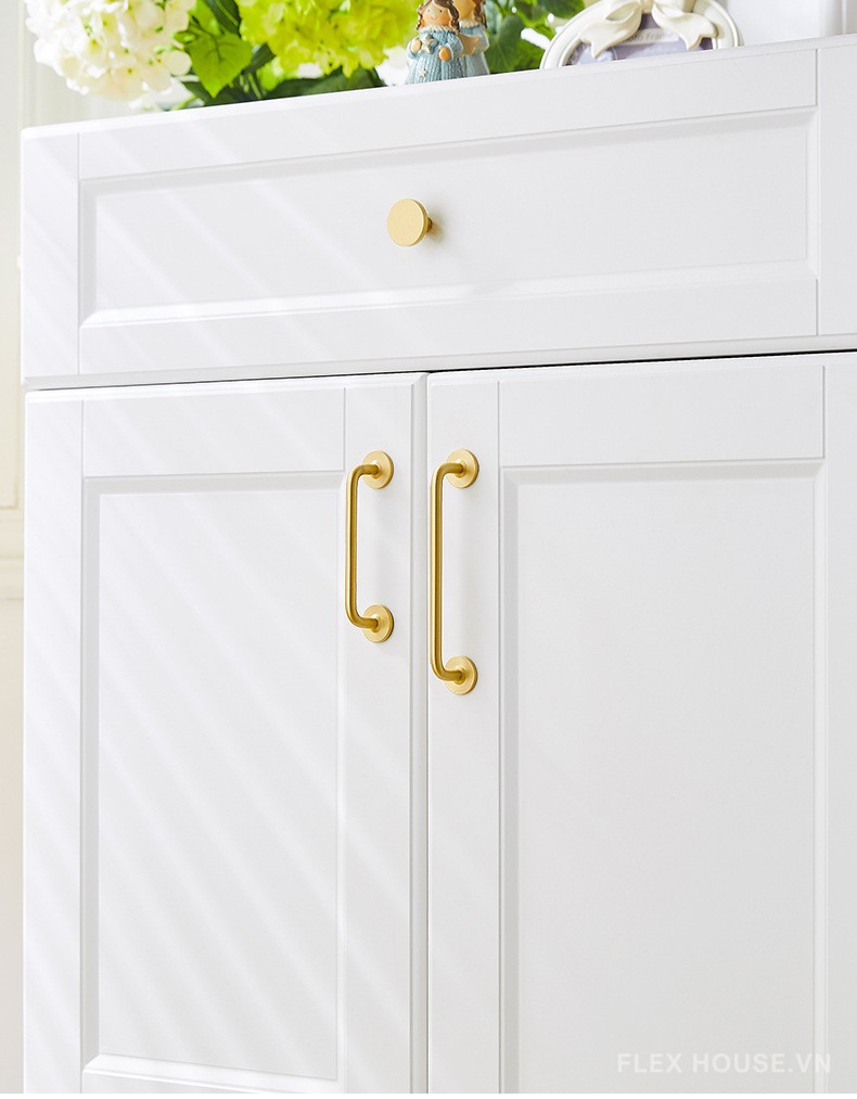 Tay nắm tủ quần áo chữ U bằng đồng PALO245 7