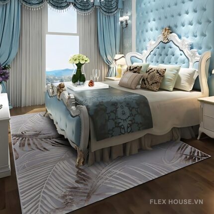 Thảm trải sàn phòng khách họa tiết lá dừa truyền thống LY5760-6