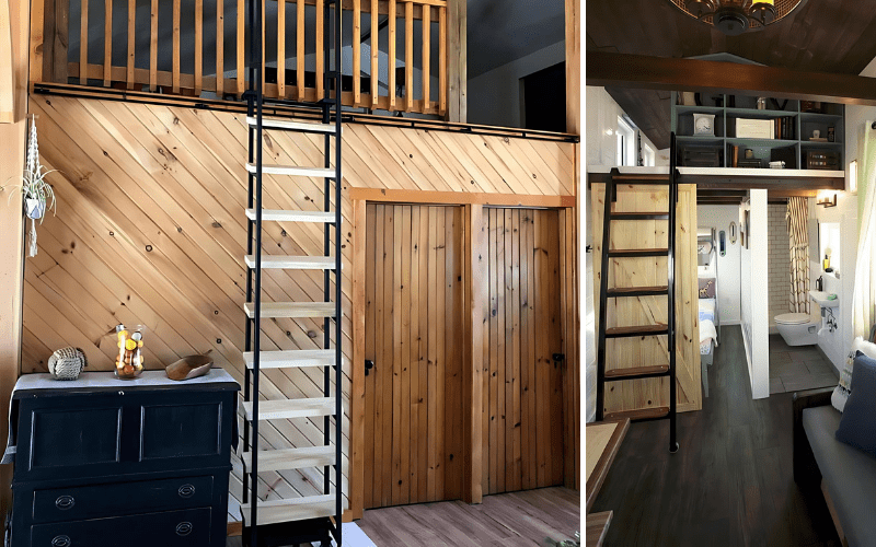 Thang trượt Barn Door dành cho tủ sách và hơn thế nữa 5 thang trượt barn door
