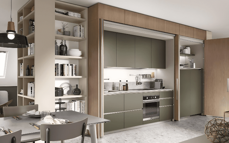 Xu hướng sử dụng cửa lùa giấu cánh trong kiến trúc hiện đại 4 cửa trượt giấu cánh
