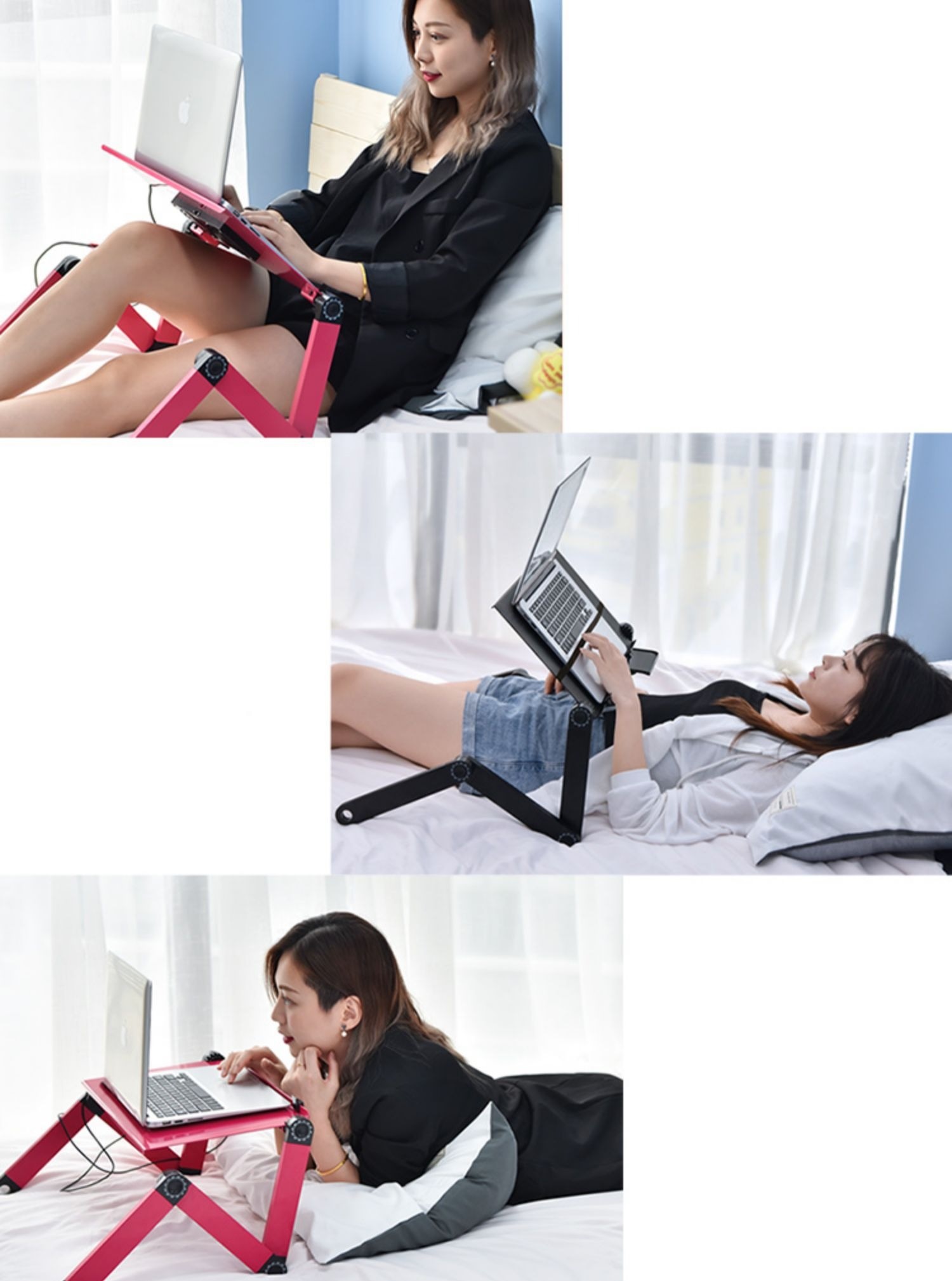 Bàn laptop gấp gọn tản nhiệt thép cao cấp NF2100 9