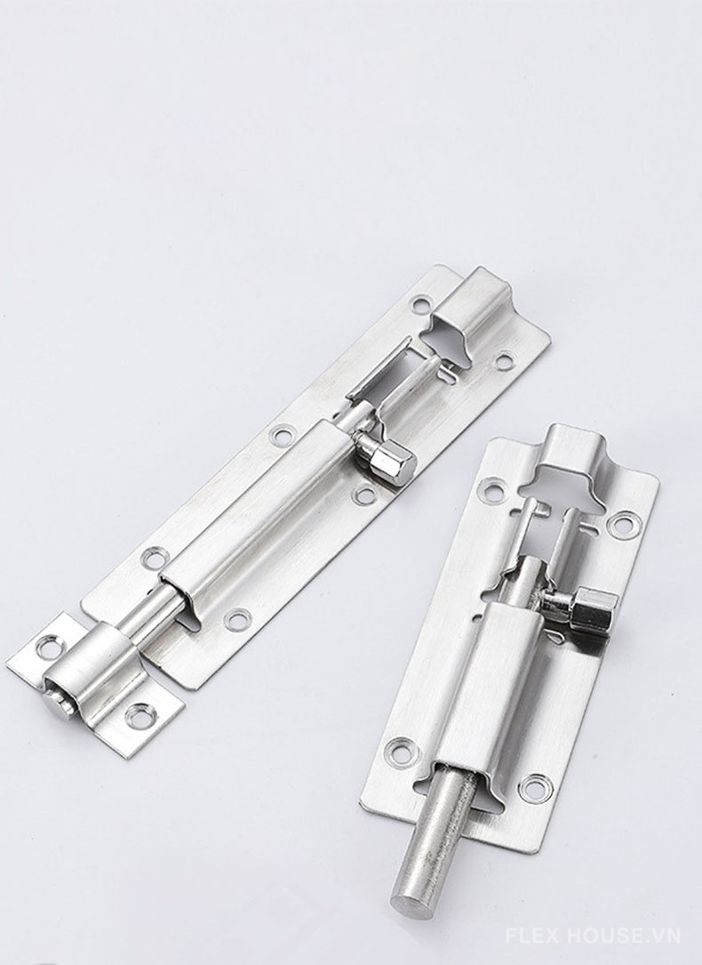 Chốt gài cửa màu bạc inox LC7955