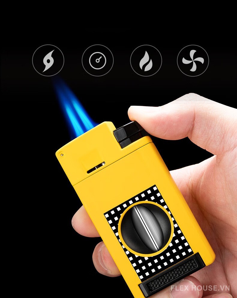 Bật lửa cigar hoạ tiết nghệ thuật 2 trong 1 CGL6217 21