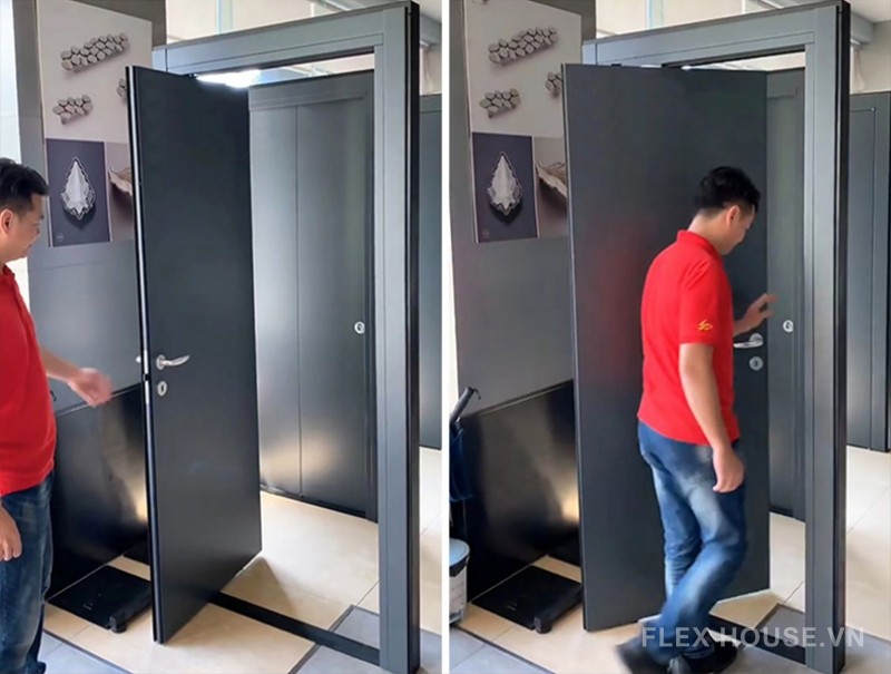 Bộ phụ kiện cửa trượt xoay 2 chiều giảm chấn YG307 7