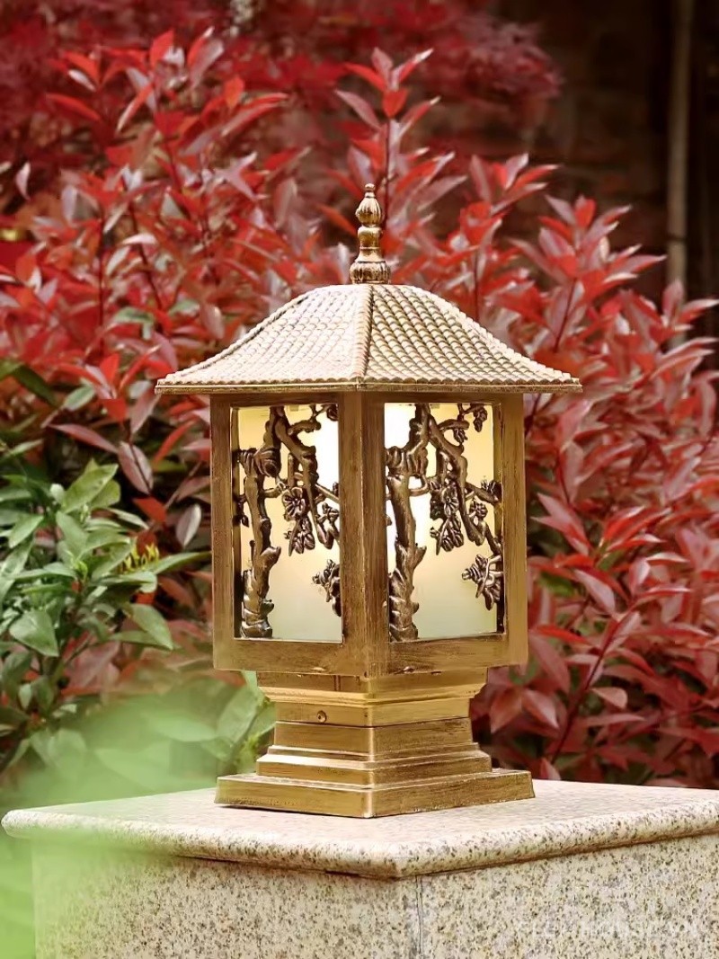 Đèn trụ cổng trang trí biệt thự Châu Âu KL0022 5