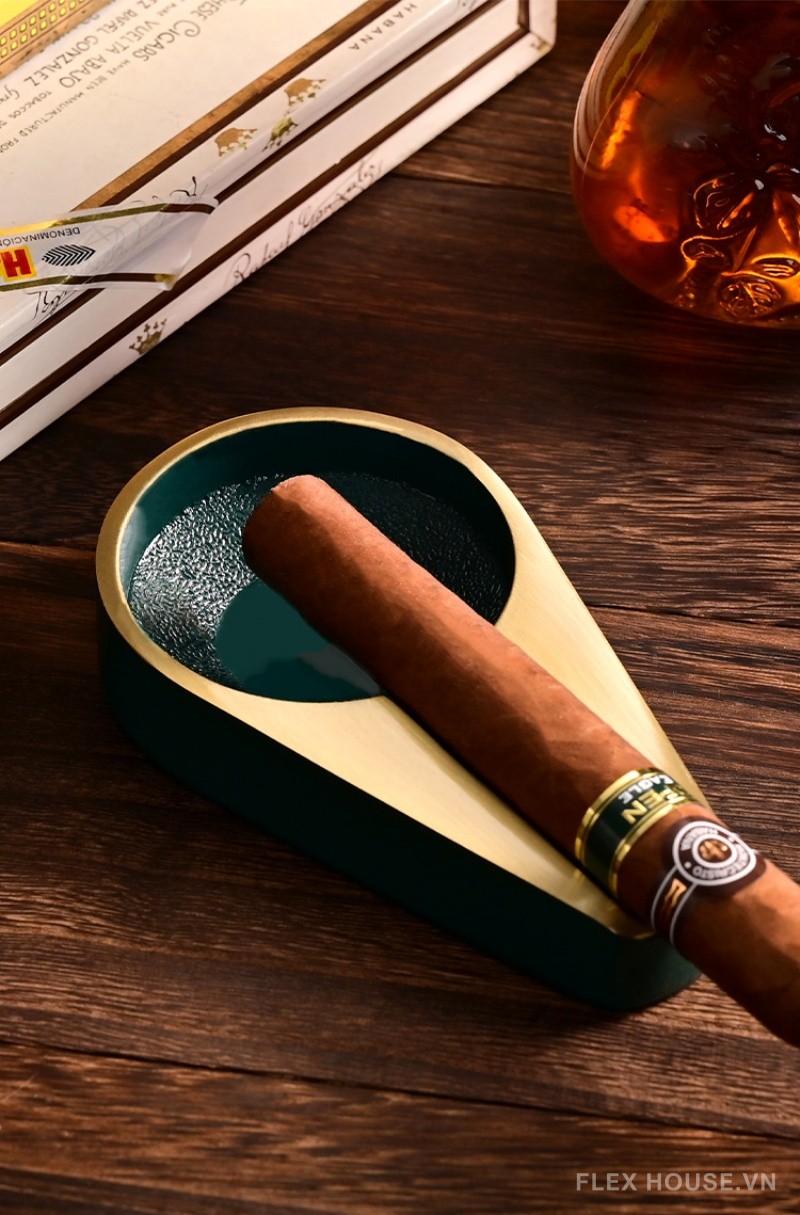 Gạt tàn cigar 1 điếu sang trọng bằng đồng CGL2832 4