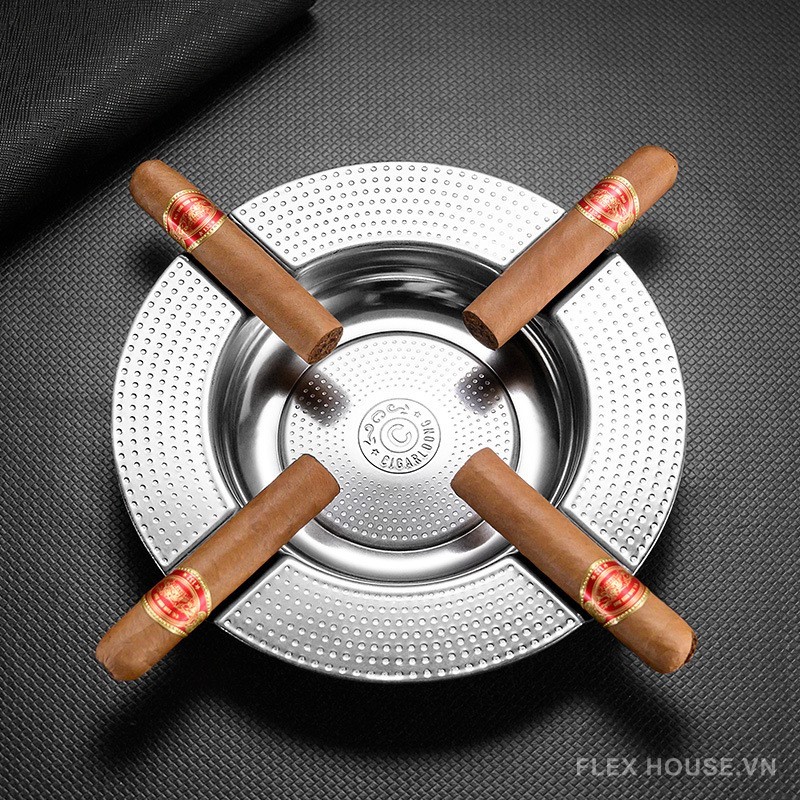 Gạt tàn cigar 4 điếu thép không gỉ cao cấp CGL8000 5