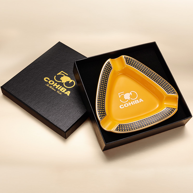 Gạt tàn cigar bằng sứ 3 điếu tam giác tiện lợi CGL6163 11