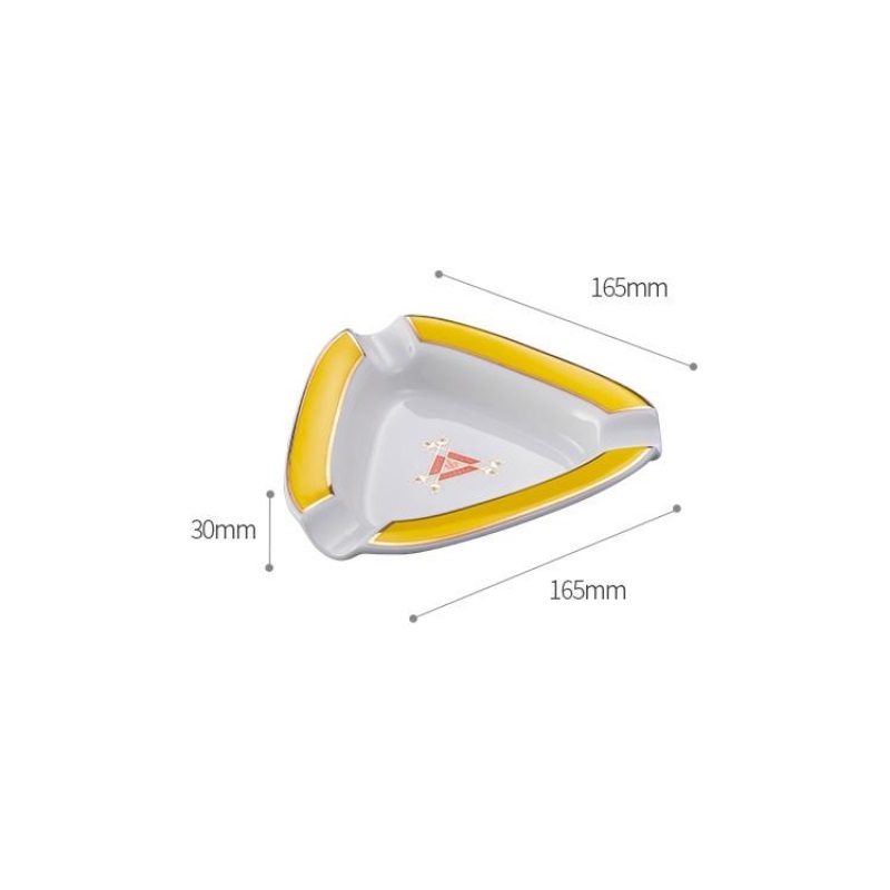 Gạt tàn cigar bằng sứ 3 điếu tam giác tiện lợi CGL6163 10
