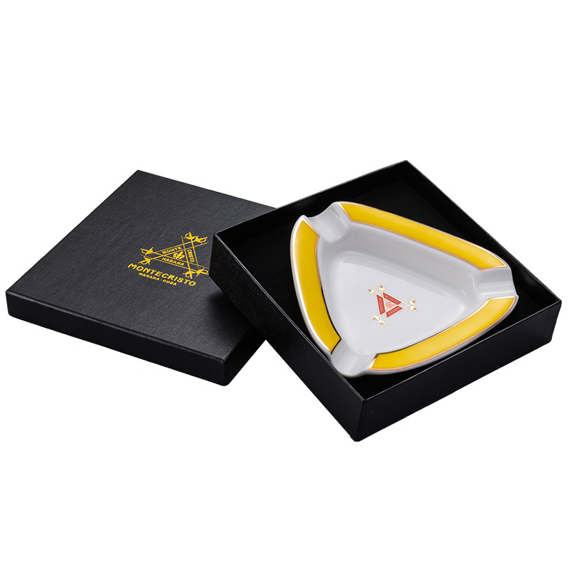 Gạt tàn cigar bằng sứ 3 điếu tam giác tiện lợi CGL6163 9