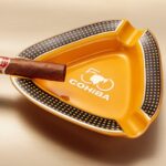 Gạt tàn cigar bằng sứ 3 điếu tam giác tiện lợi CGL6163