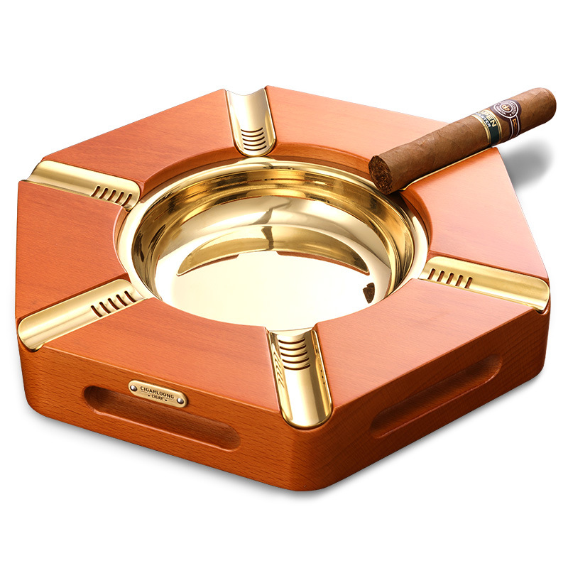 Gạt tàn cigar gỗ 6 điếu thời trang nghệ thuật CGL5103 5