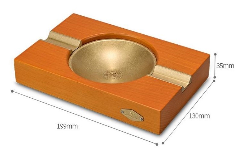 Gạt tàn cigar gỗ màu cam thời trang hiện đại CGL6591 8