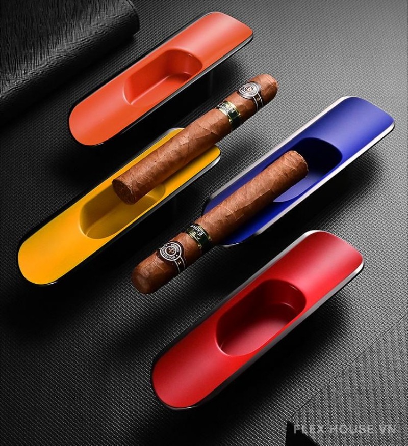 Gạt tàn cigar gốm sứ 2 điếu nhiều màu sáng tạo CGL6551 9
