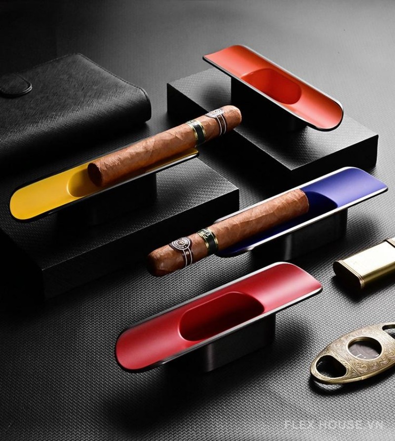 Gạt tàn cigar gốm sứ 2 điếu nhiều màu sáng tạo CGL6551 4