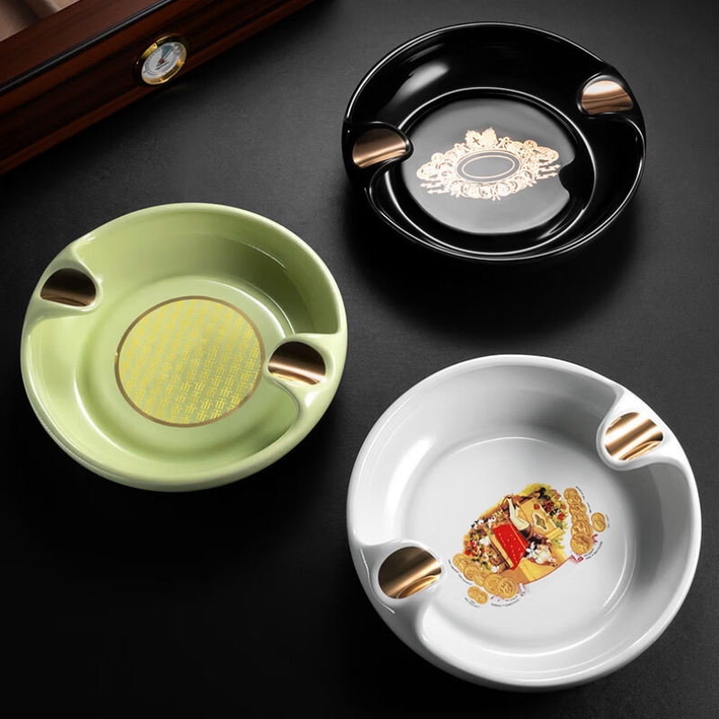 Gạt tàn cigar gốm sứ dạng tròn nhiều màu CGL5914 4