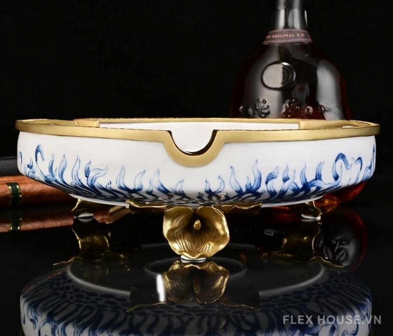 Gạt tàn cigar gốm sứ decor phong cảnh đẹp mắt CGL8659 7