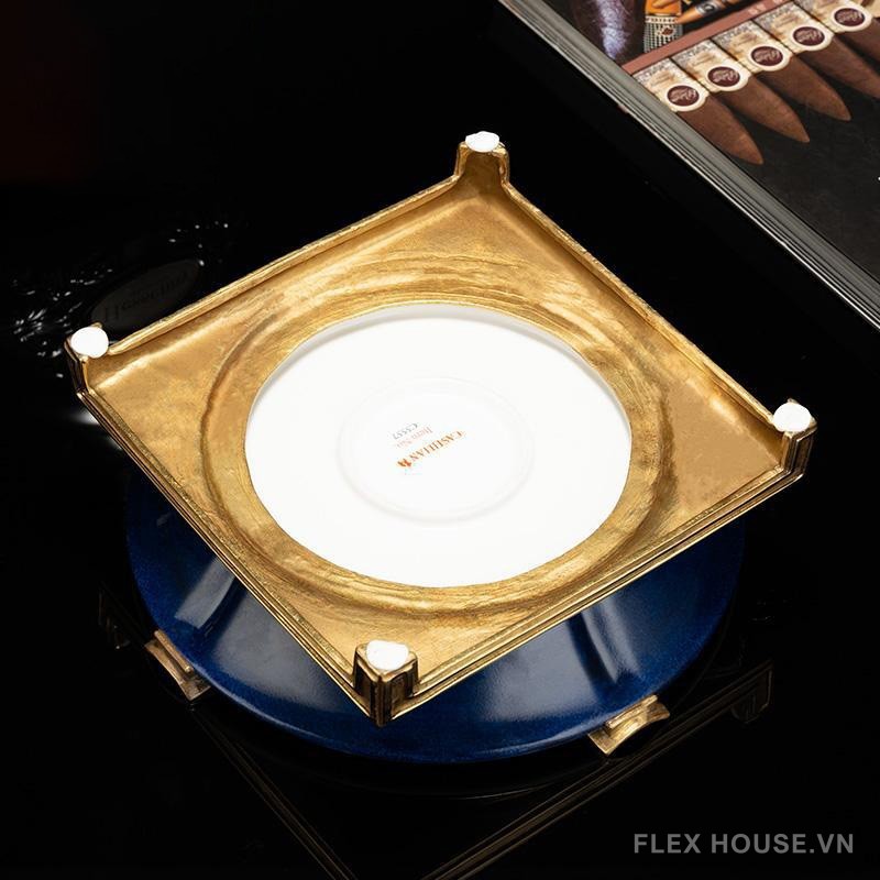 Gạt tàn cigar gốm sứ đế đồng sang trọng CGL4036 7