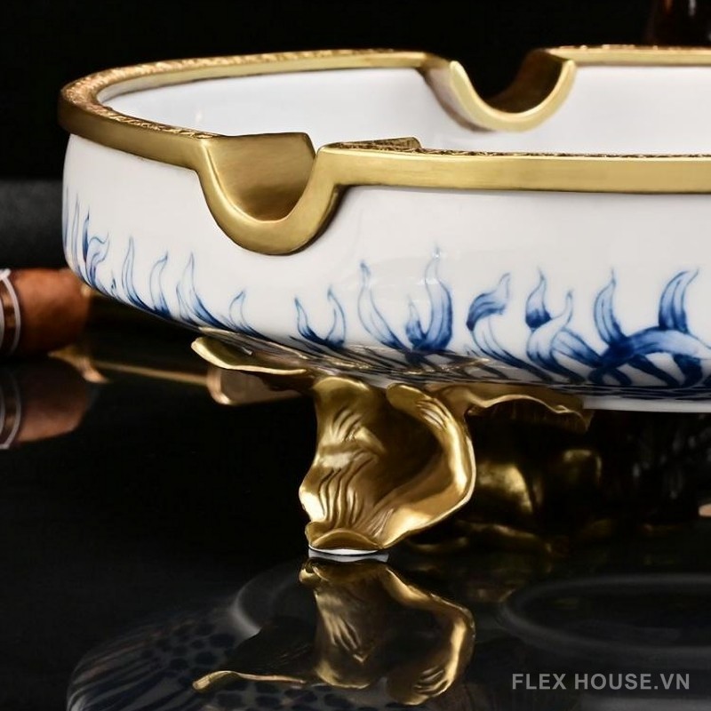 Gạt tàn cigar gốm sứ decor phong cảnh đẹp mắt CGL8659 8