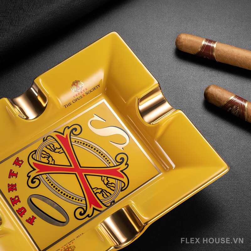 Gạt tàn cigar gốm sứ hoa văn tinh xảo độc đáo CGL8728 7