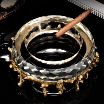 Gạt tàn cigar pha lê 4 điếu cao cấp sang trọng CGL3858