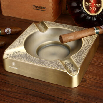 Gạt tàn cigar vuông 4 điếu hoa văn nghệ thuật CGL6582
