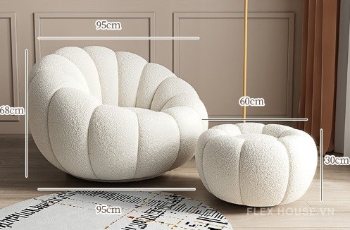 Ghế sofa bí ngô vải lông cừu cao cấp AT7823 8