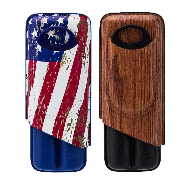 Hộp đựng cigar và dao cắt cầm tay 2 điếu LBS653 6