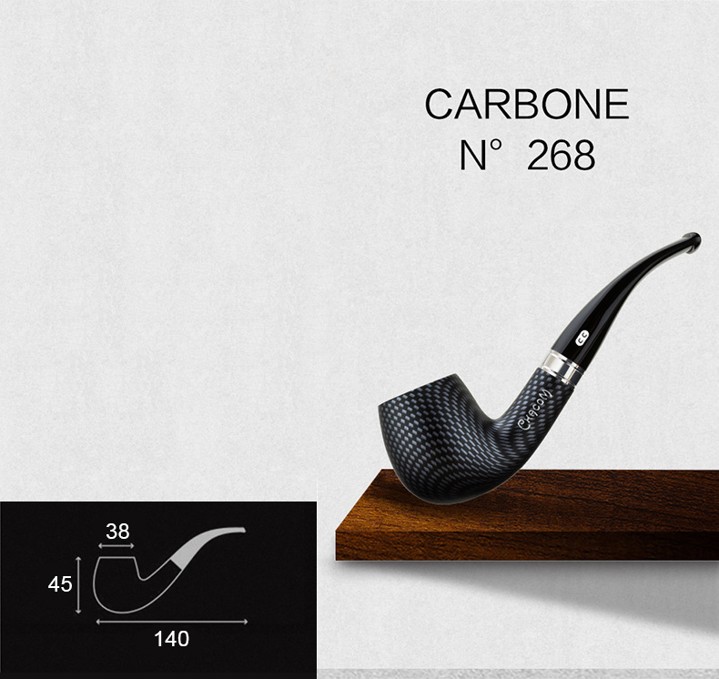 Tẩu hút cigar gỗ tầm xuân hoạ tiết caro cao cấp LBS697 14