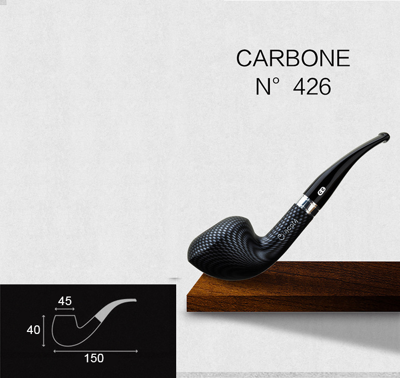 Tẩu hút cigar gỗ tầm xuân hoạ tiết caro cao cấp LBS697 16