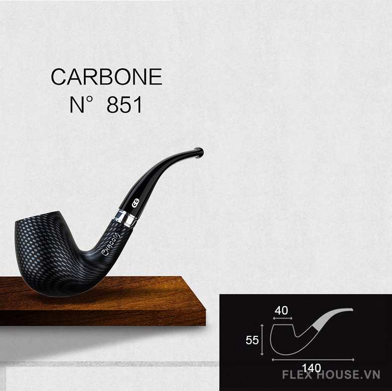 Tẩu hút cigar gỗ tầm xuân hoạ tiết caro cao cấp LBS697 17