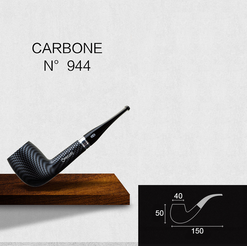 Tẩu hút cigar gỗ tầm xuân hoạ tiết caro cao cấp LBS697 19