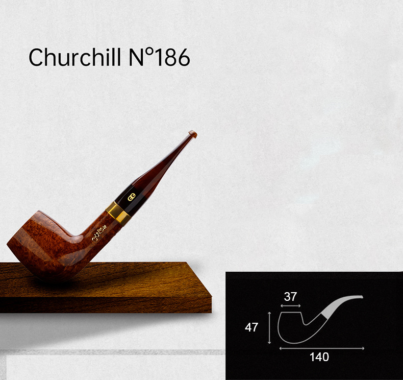 Tẩu hút xì gà gỗ thạch nam Chacom Churchill LBS680 10
